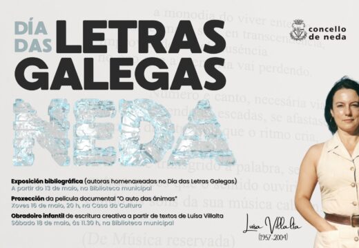 Neda conmemorará o Día das Letras Galegas con propostas culturais para todos os públicos